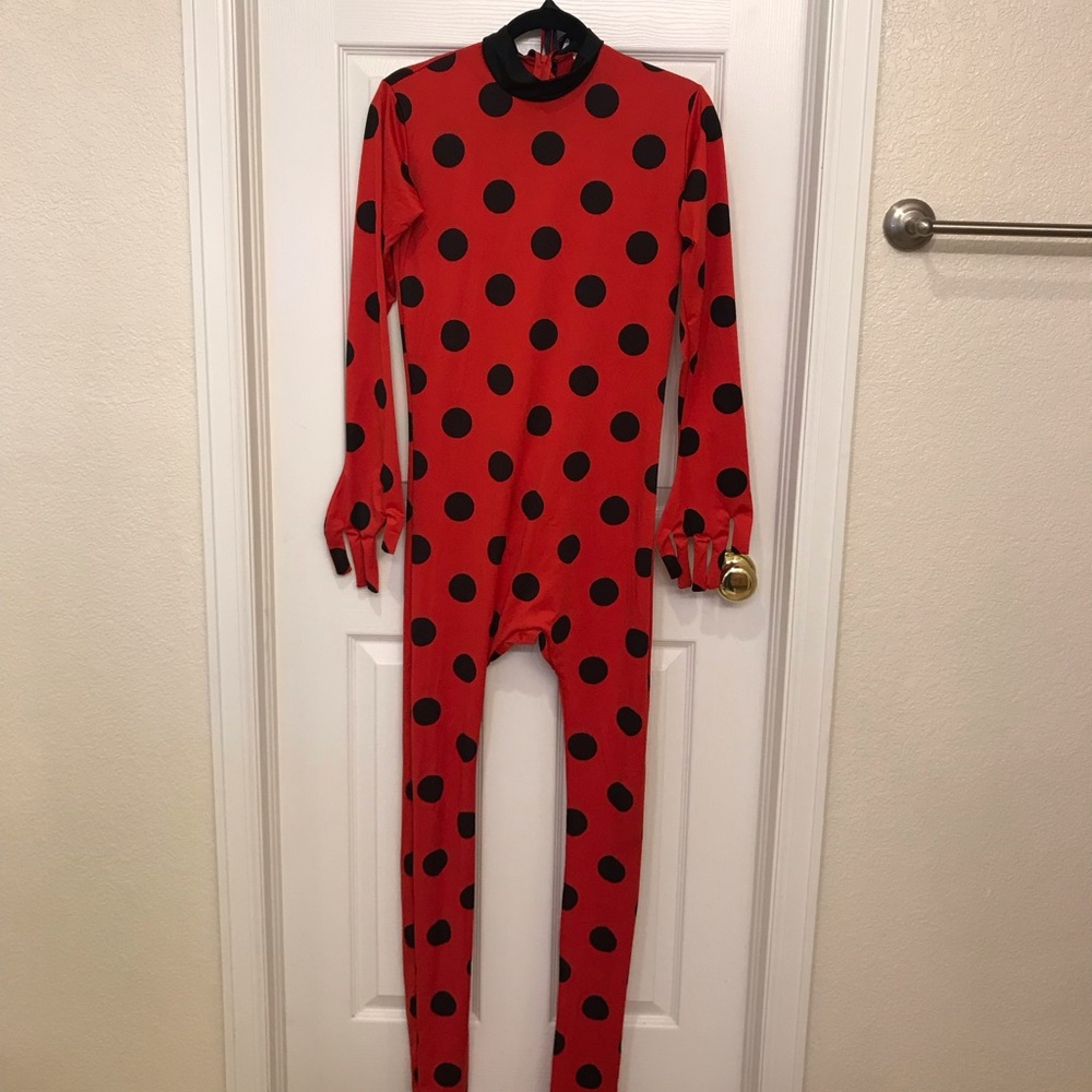 Miraculous Ladybug morph suit costume with mask & purse